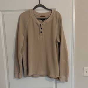 Signature Men's Tan Long Sleeve Henley LL BEAN